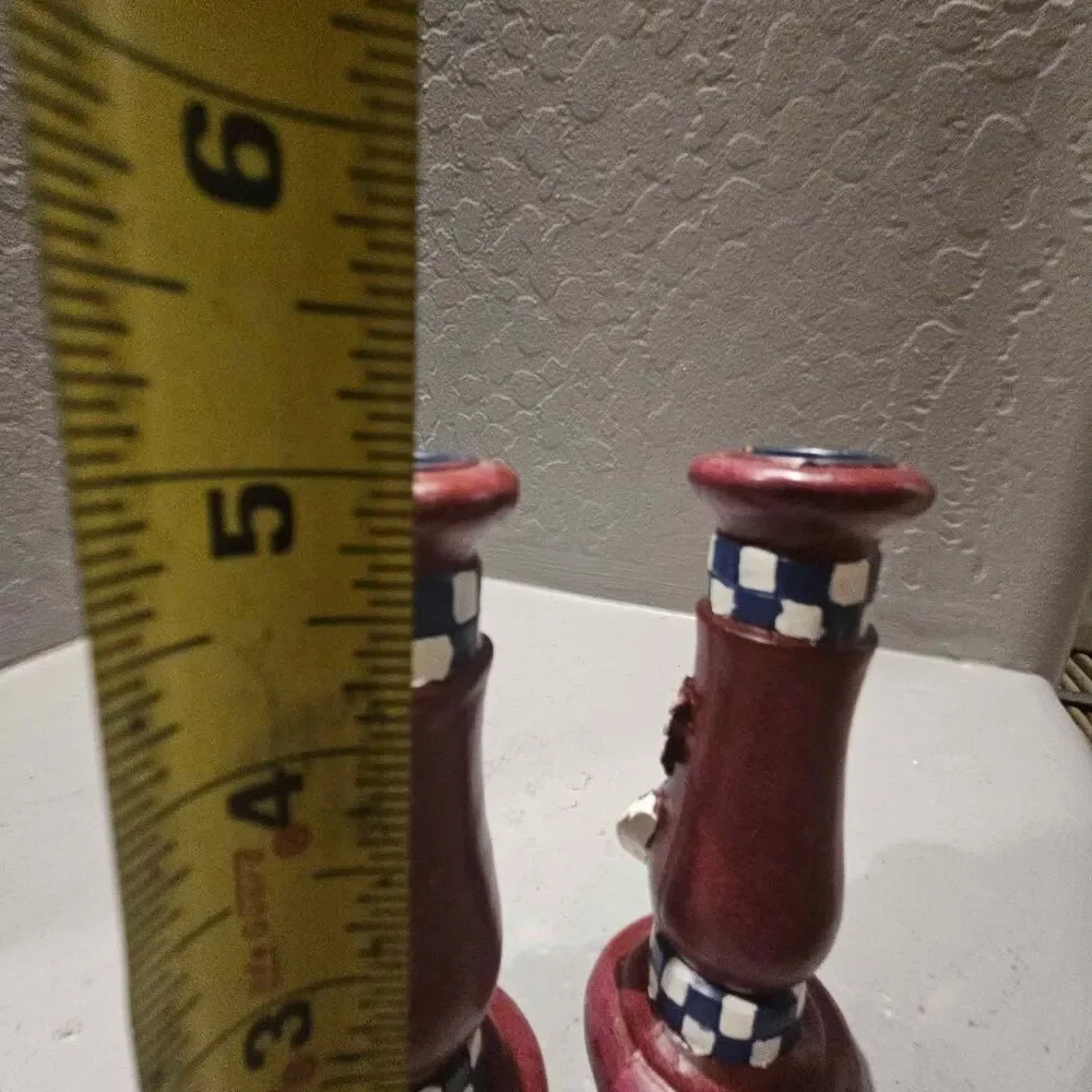Wood 80s/90s style Candlestick Holders 5